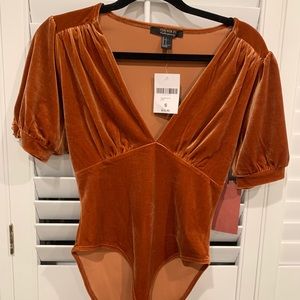 Forever 21 velvet body suit size small brand new